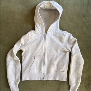 Aritzia Gray Zip-Up Hoodie